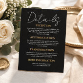 Elegante Trouwinformatiekaart Informatiekaartje