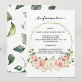 Elegante trouwinformatiekaart. kaart (Voorkant / Achterkant)