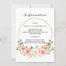 Elegante trouwinformatiekaart.