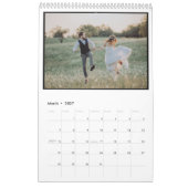 Elegante trouwjaar grote foto moderne portret kalender (Mar 2027)