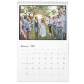 Elegante trouwjaar grote foto moderne portret kalender (Feb 2027)