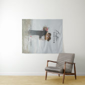 Elegante trouwjubilaris koppel foto wandkleed (In Situ (horizontaal))