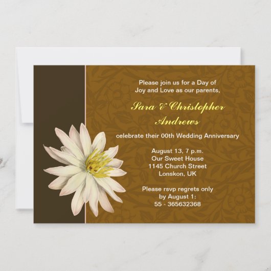 elegante trouwjubileum uitnodigingen (Voorkant)