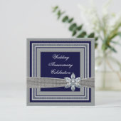 Elegante trouwjubileumfeest uitnodiging (Staand voorkant)