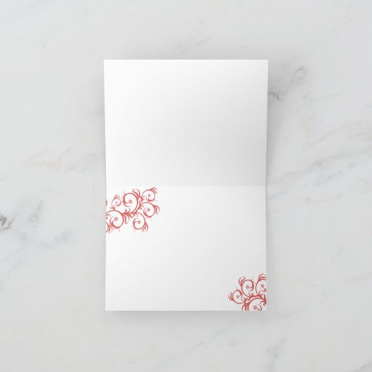 Elegante trouwjurk bruidsbad feest bedankkaart (Binnen)