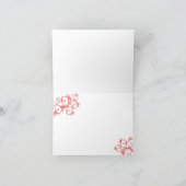 Elegante trouwjurk bruidsbeurtdankkaart bedankkaart (Binnen)