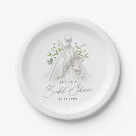 Elegante Trouwjurk Bruidscadeau Papieren Bordje