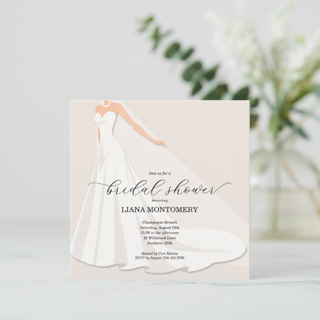 Elegante Trouwjurk Bruidsfeest (Staand voorkant)