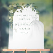 Elegante trouwjurk bruidsfeest welkom acryl bord (Neutraal)