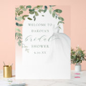 Elegante trouwjurk bruidsfeest welkom acryl bord (Huwelijk)