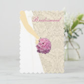Elegante Trouwjurk Bruidsmeisje Kaart (Staand voorkant)