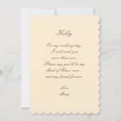 Elegante Trouwjurk Bruidsmeisje Trouwkaart Kaart (Achterkant)