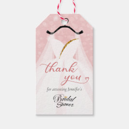 Elegante trouwjurk Dank u Vrijgezellenfeest Cadeaulabel