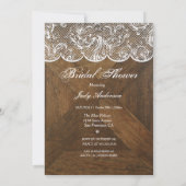 Elegante trouwjurk en kant op schuur hout kaart (Achterkant)