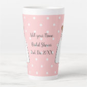 Elegante trouwjurk gelukkig vrijgezellenfeest latte mok (Voorkant)
