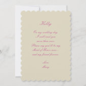 Elegante Trouwjurk Getuige Kaart (Achterkant)