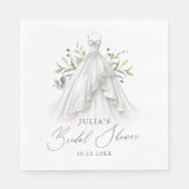 Elegante trouwjurk groen servet (Voorkant)