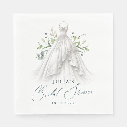 Elegante trouwjurk groen servet (Voorkant)