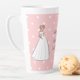 Elegante trouwjurk happy bridal shower latte mok