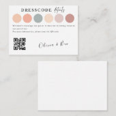 Elegante trouwjurk kleur kledingvoorschrift invoeg informatiekaartje (Voorkant / Achterkant)