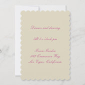 Elegante Trouwjurk Ontvangstkaart Kaart (Achterkant)