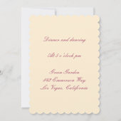 Elegante Trouwjurk Ontvangstkaart Kaart (Achterkant)