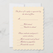 Elegante Trouwjurk Reactiekaart Kaart (Achterkant)