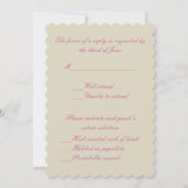 Elegante Trouwjurk Reactiekaart Kaart (Achterkant)