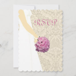 Elegante Trouwjurk Reactiekaart Kaart