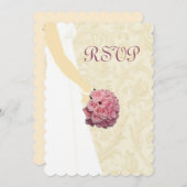 Elegante Trouwjurk Responskaart Kaart (Voorkant / Achterkant)