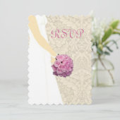 Elegante Trouwjurk Responskaart Kaart (Staand voorkant)