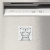 Elegante Trouwjurk Save The Date Magneet (Insitu (Vaatwasser))