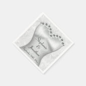 Elegante trouwjurk servetten (Hoek)