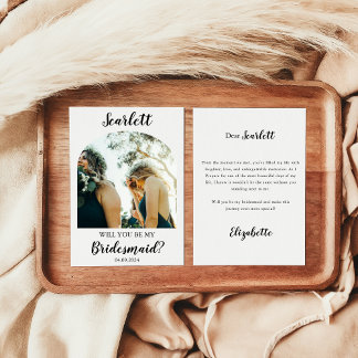Elegante Trouwjurk Voorstel Fotokaart Kaart