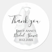 Elegante Trouwjurk Vrijgezellenfeest Custom Ronde Sticker (Voorkant)