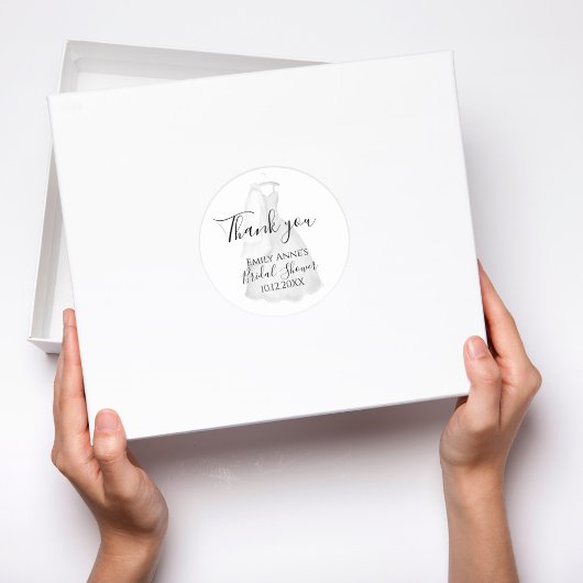 Elegante Trouwjurk Vrijgezellenfeest Custom Ronde Sticker