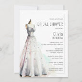 Elegante Trouwjurk Vrijgezellenfeest Kaart (Voorkant)