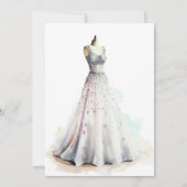 Elegante Trouwjurk Vrijgezellenfeest Kaart (Achterkant)