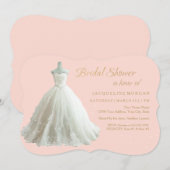 Elegante trouwjurk Vrijgezellenfeest Uitnodigen Kaart (Voorkant / Achterkant)