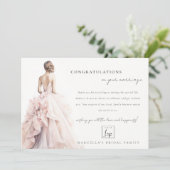 Elegante Trouwjurk Zakelijke Bedankt QR Code Kaart (Staand voorkant)