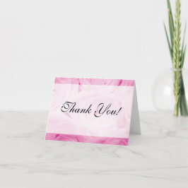 Elegante Trouwkaart bedanken | Roze rozen Bedankkaart