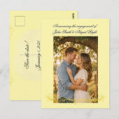 Elegante trouwkaart briefkaart (Voorkant / Achterkant)