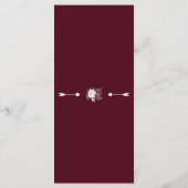 Elegante Trouwkaart Burgundy Roze Wit Bloemen Menu (Achterkant)