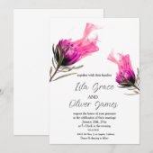 Elegante trouwkaart Burning Bloom Kaart (Voorkant / Achterkant)