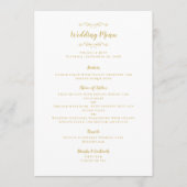 Elegante Trouwkaart Calligrafie Chic Goud Witte Ee Menu (Voorkant)