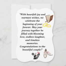 Elegante Trouwkaart – Chic Zwart Hakken met Roze  Kaart