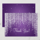 Elegante trouwkaart Dankjewel Nacht Schitterend Pa Bedankkaart (Voorkant / Achterkant)