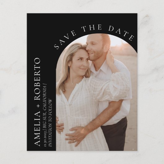 Elegante trouwkaart flyer om de datum te reservere (Voorkant)
