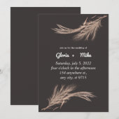 Elegante trouwkaart groene trouwkaart aankondiging (Voorkant / Achterkant)