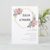 Elegante trouwkaart  kaart (Staand voorkant)